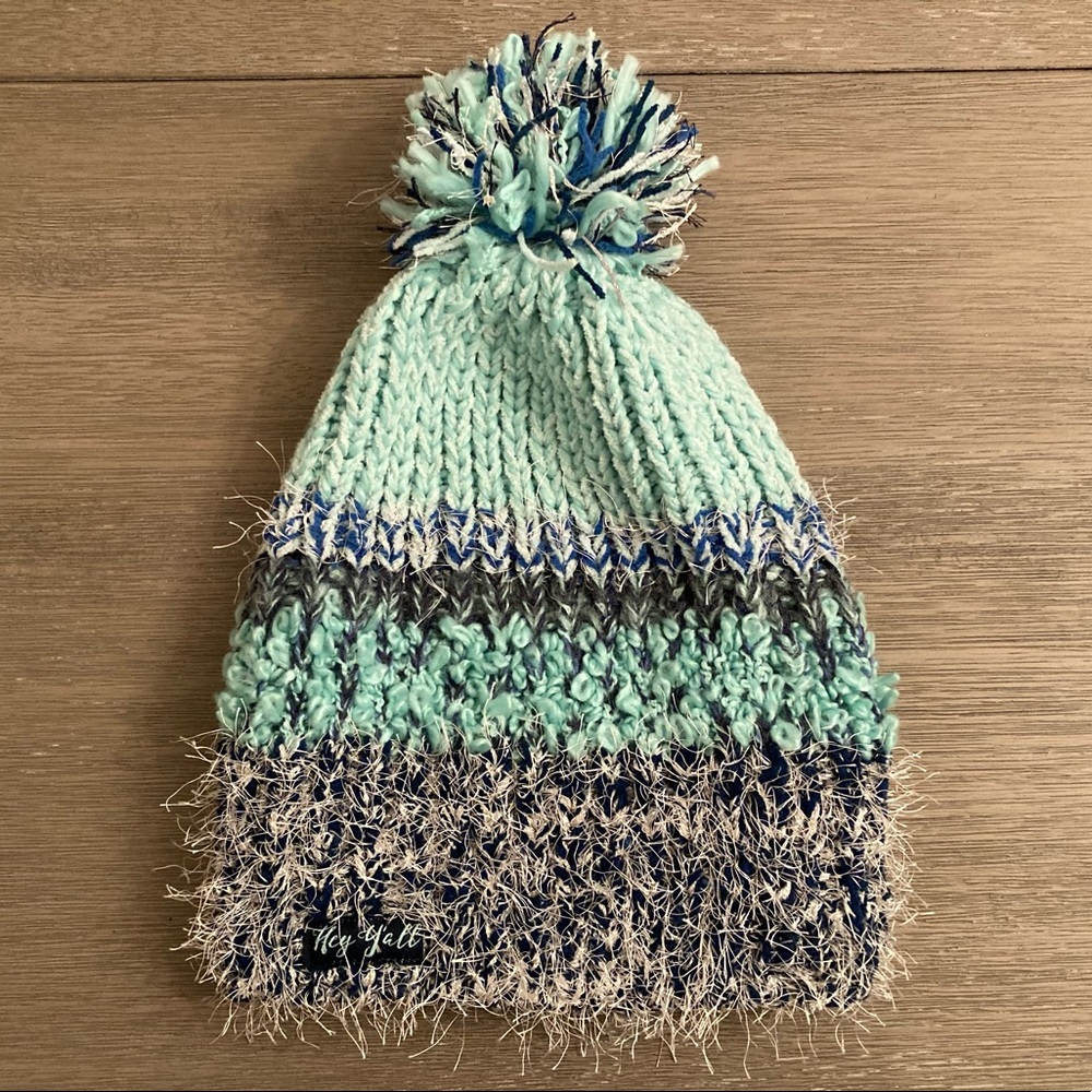 NWOT! Southern Ya’ll fleece-lined beanie, navy/teal, OS
